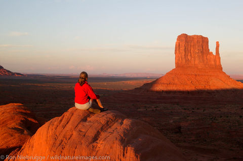 Visitor at Monument Valley