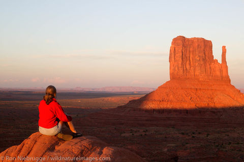 Visitor at Monument Valley