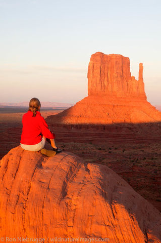 Visitor at Monument Valley
