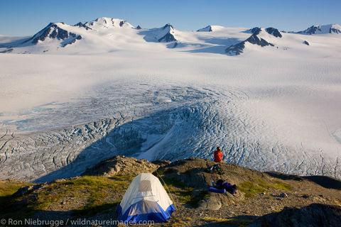 Backpacking by the Harding Icefield