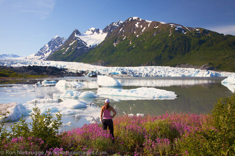 Hiker at the Spencer Glacier