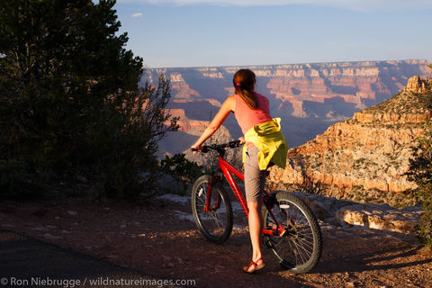 Biking along the Grand Canyon
