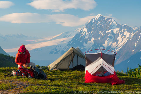 Camping Spencer Glacier Bench