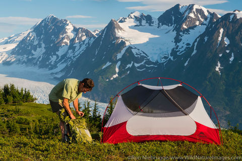 Camping Spencer Glacier Bench