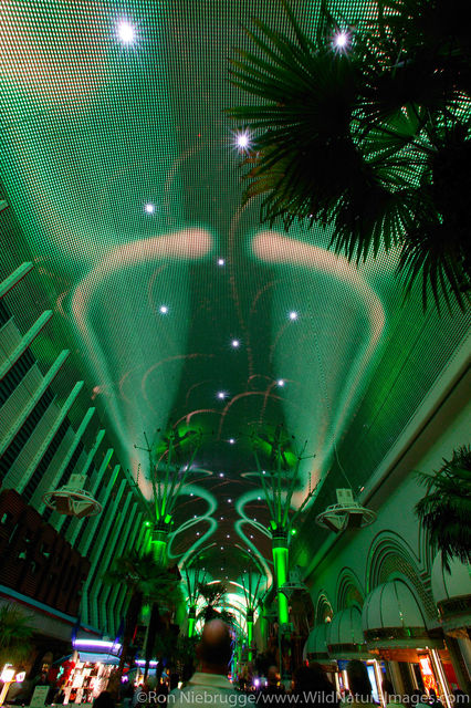 Laser light show on Fremont Street, in Downtown
