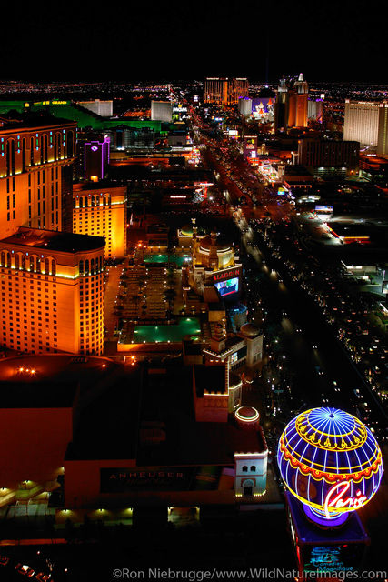 The view of the strip from the Eiffel Tower 