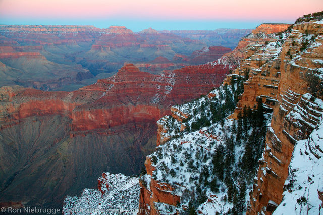 Grand Canyon with snow.