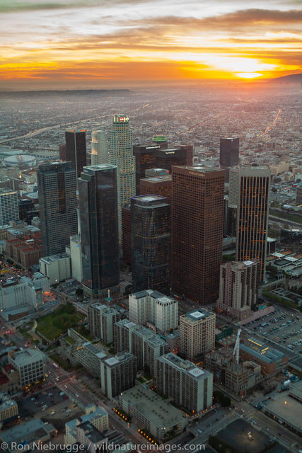 Downtown at sunset