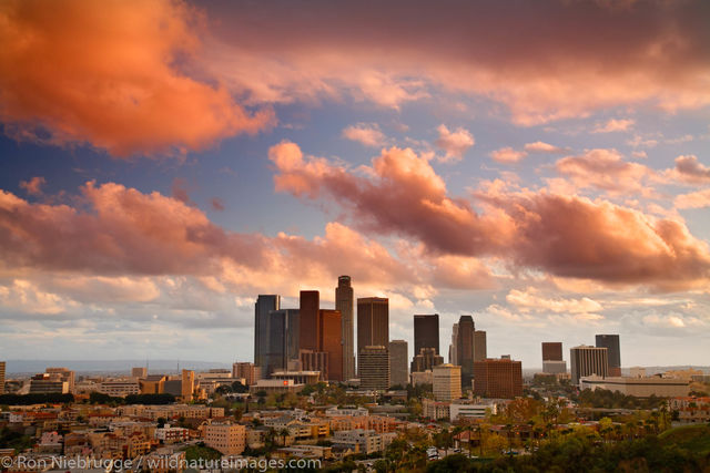 Dowtown at sunset