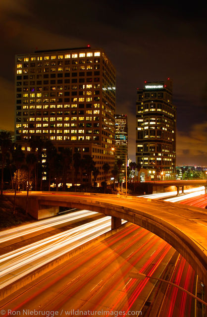 Downtown at night.