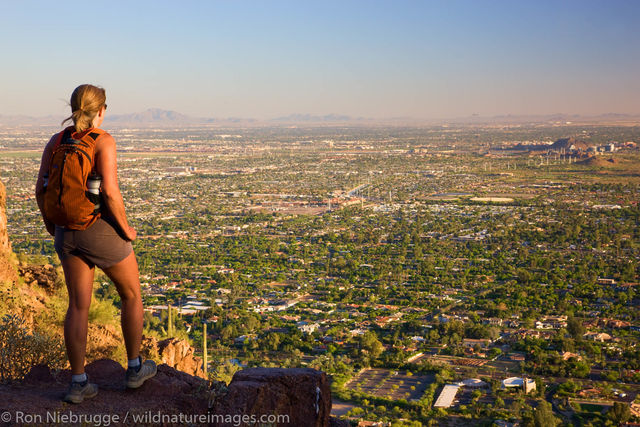 Hiker on Camelback Mountain