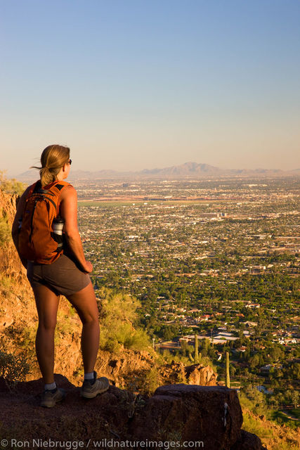 Hiker on Camelback Mountain