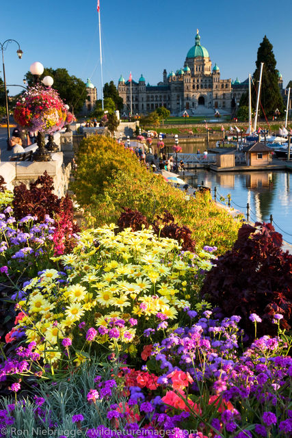 The Legislative or Parliament Buildings located on the Inner Harbour