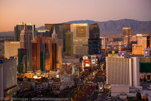 Aerial view of the Strip