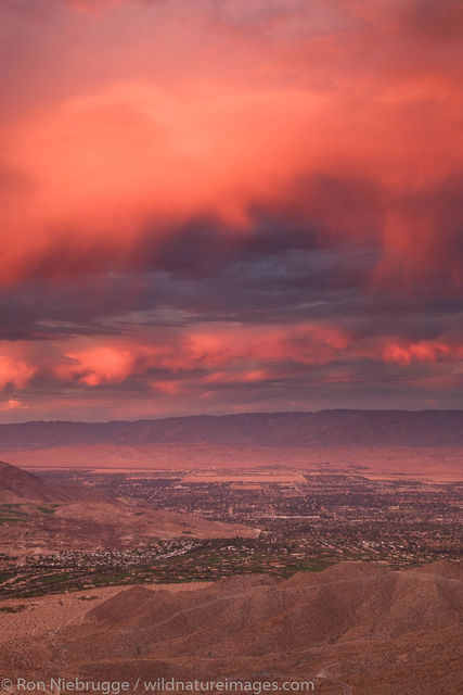 Sunset over Palm Desert, California