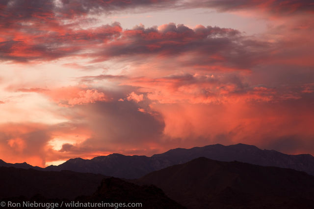 Sunset over Palm Desert, California