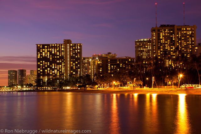 Waikiki Beach at Night