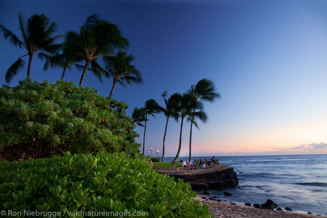 Sunset at Lawai Beach, Kauai, Hawaii