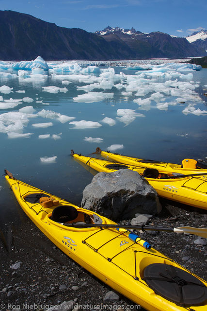 Kayaks, Bear Glacier Lagoon