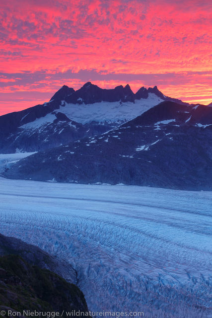 Sunrise and the Mendenhall Glacier