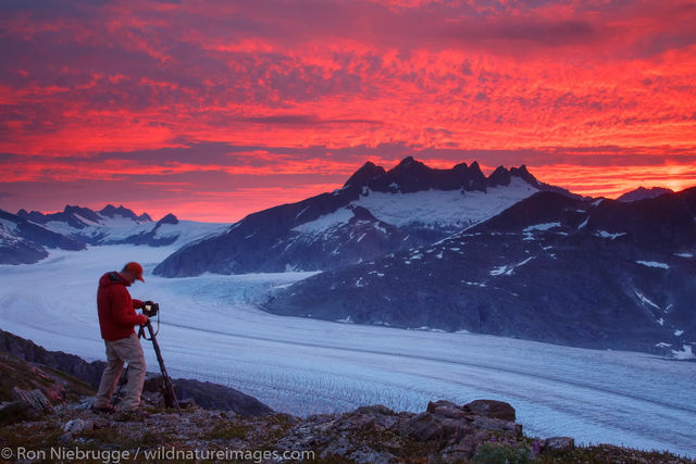 Sunrise and the Mendenhall Glacier