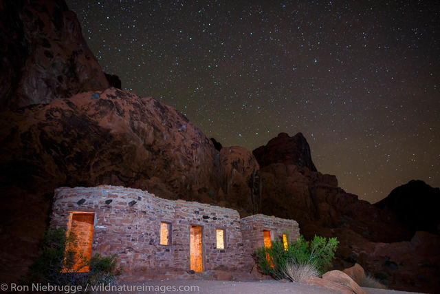 Night at the cabins, Valley of Fire