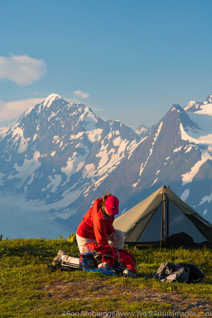 Camping Spencer Glacier Bench