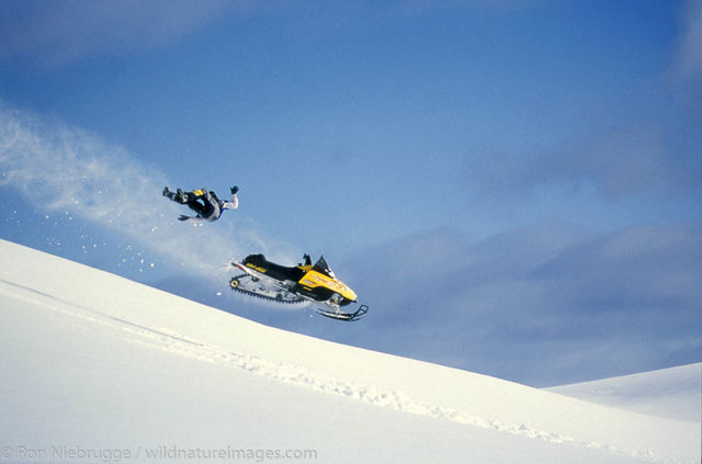 Snowmobile riding Lost Lake - Jake