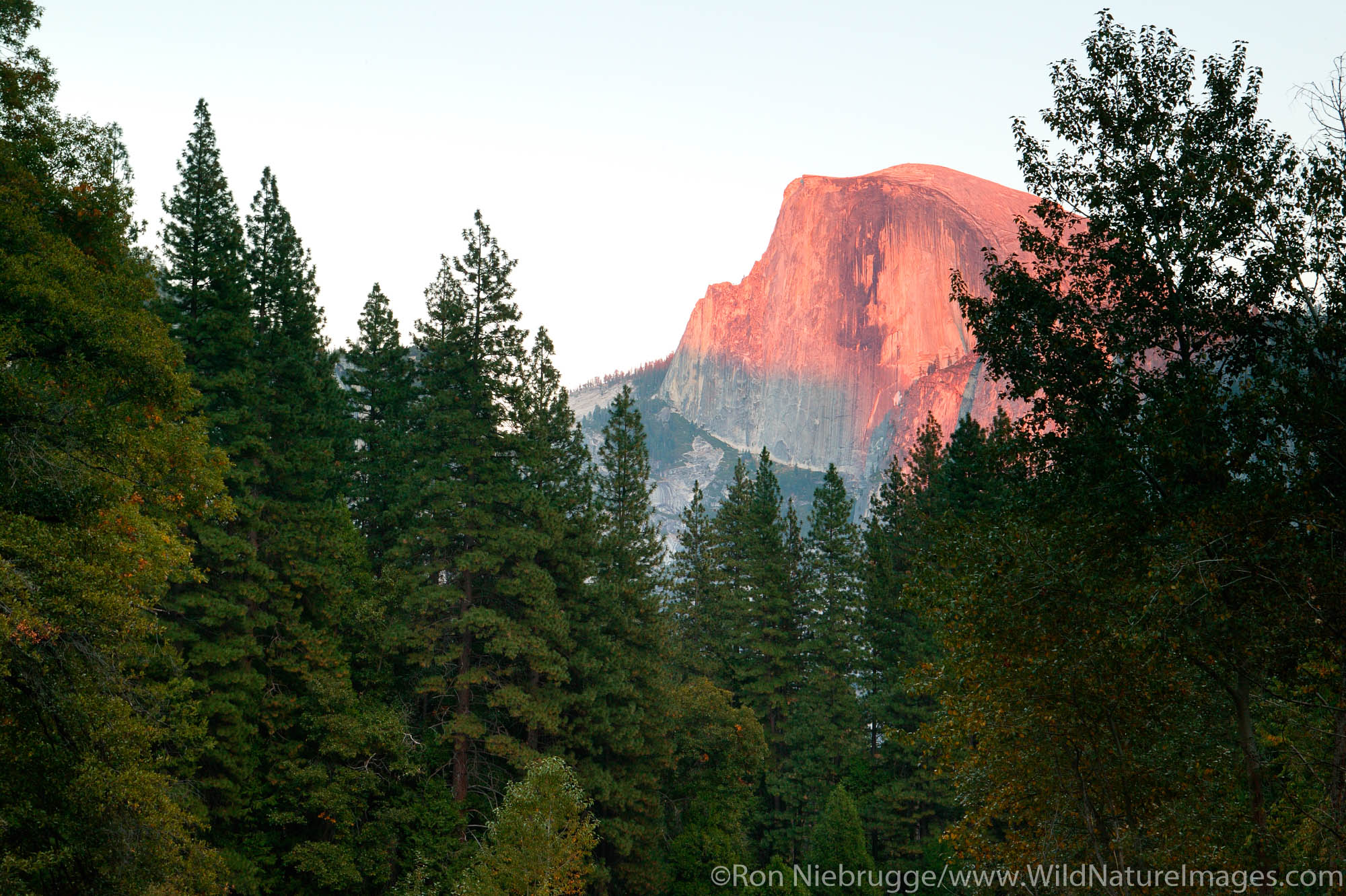 Half Dome at sunset, Yosemite National Park, California.