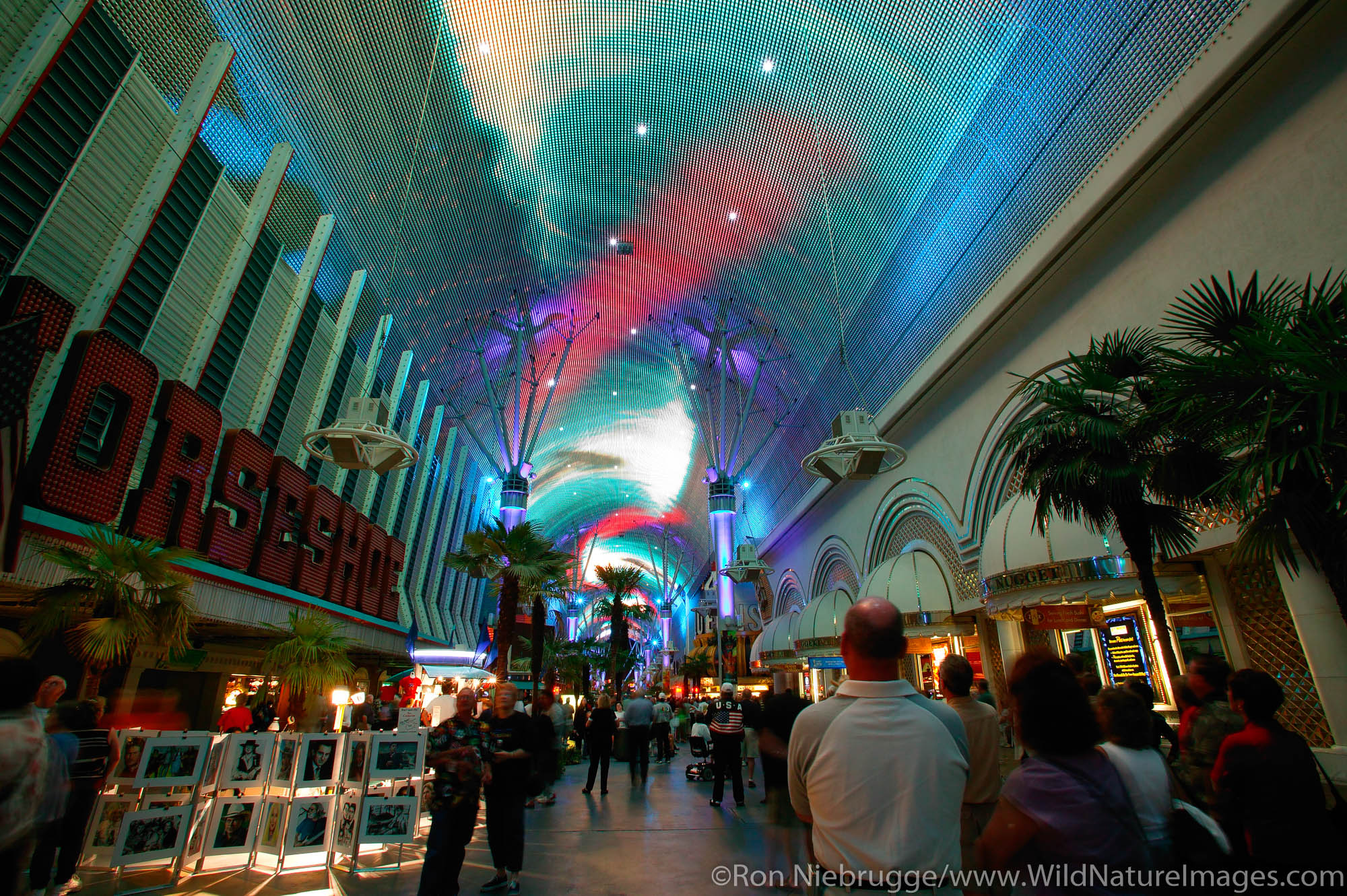 Laser light show in Downtown Las Vegas, Nevada.