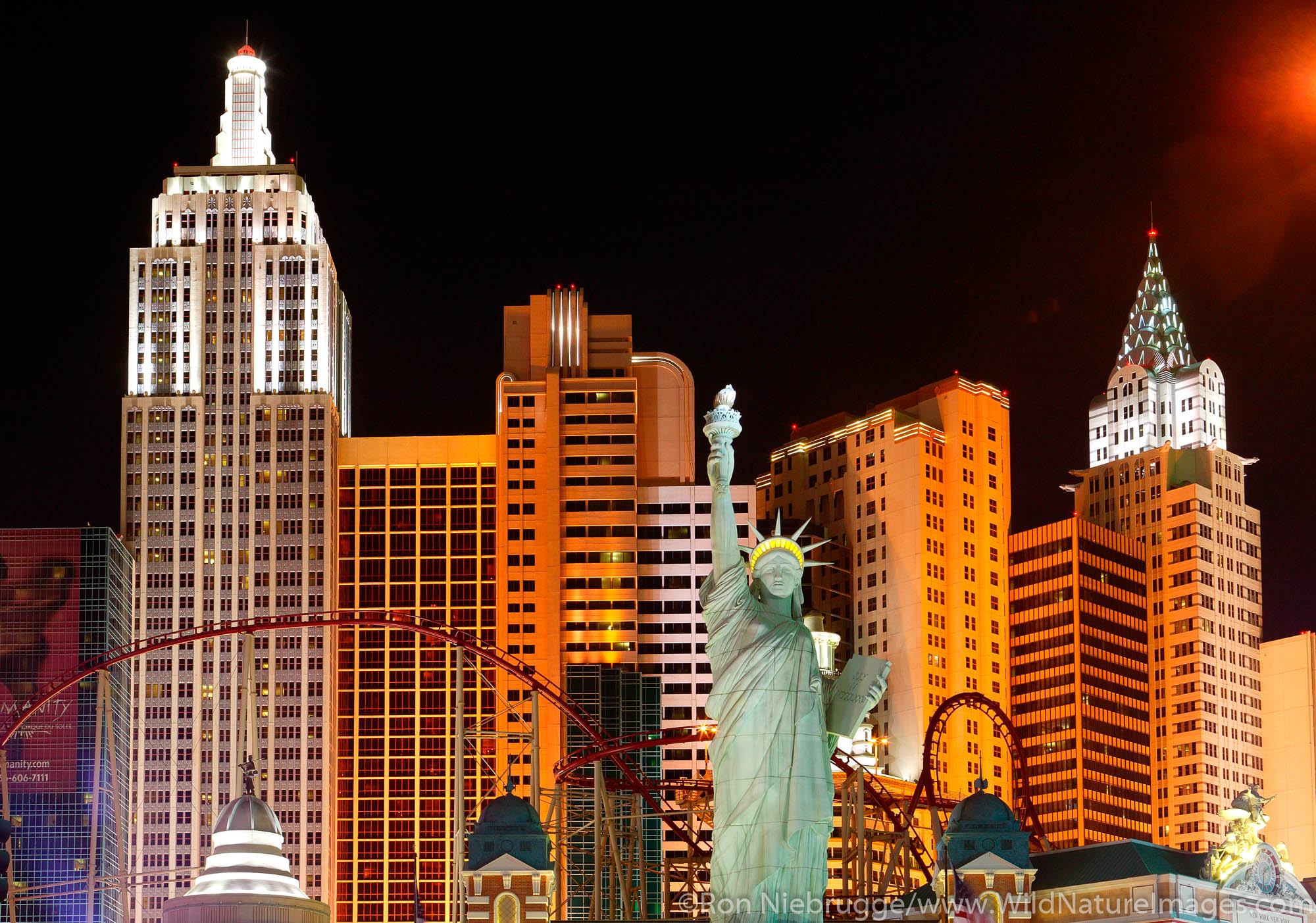 The New York New York casino and hotel on the strip in Las Vegas, Nevada.