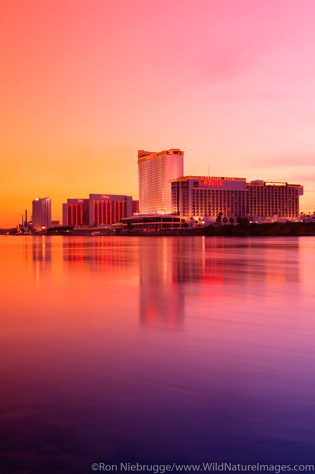 Casinos along the Colorado River, Laughlin, Nevada.