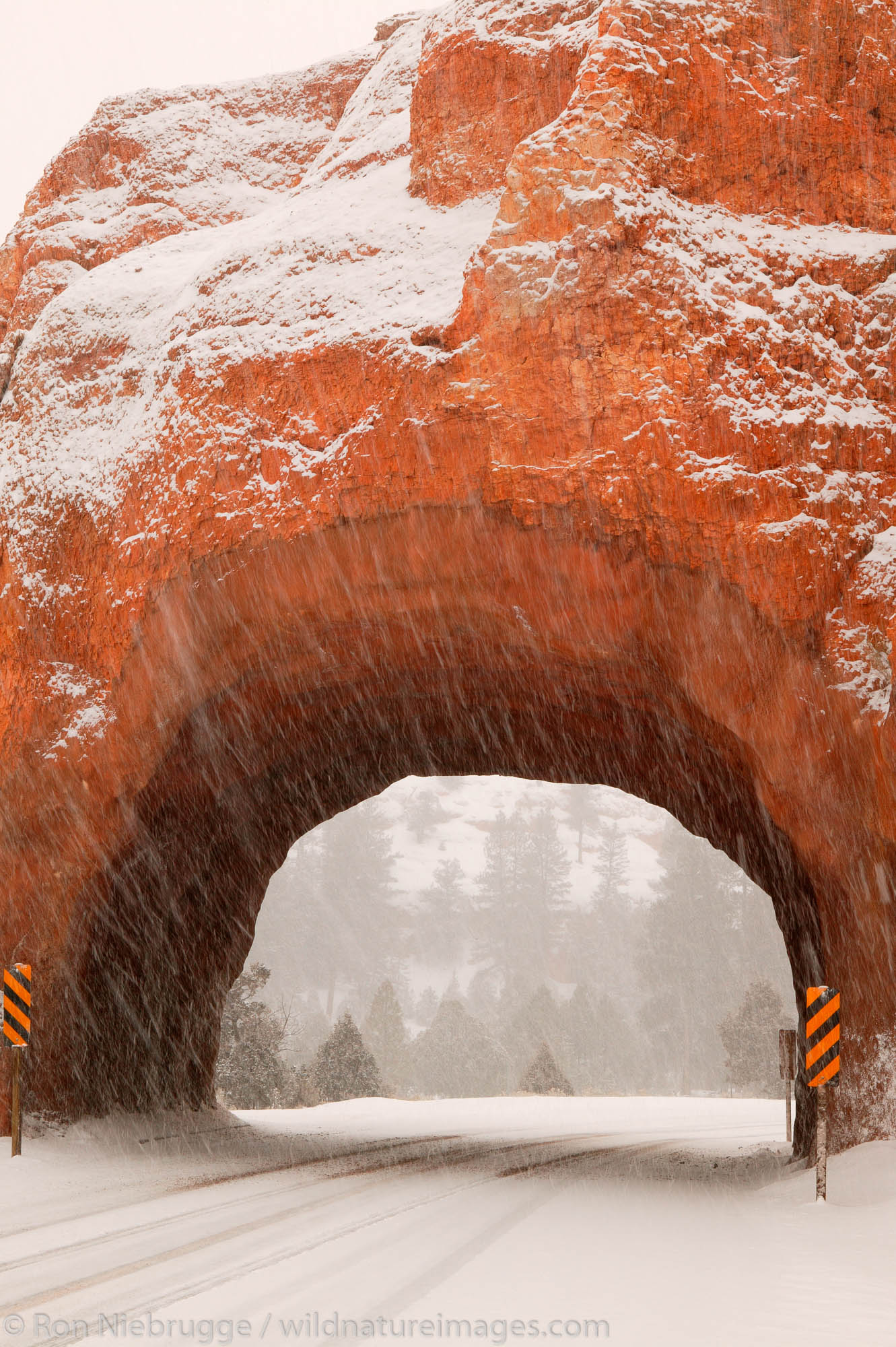 Senic Byway highway 12, Red Canyon in the winter, Dixie National Forest, Utah.