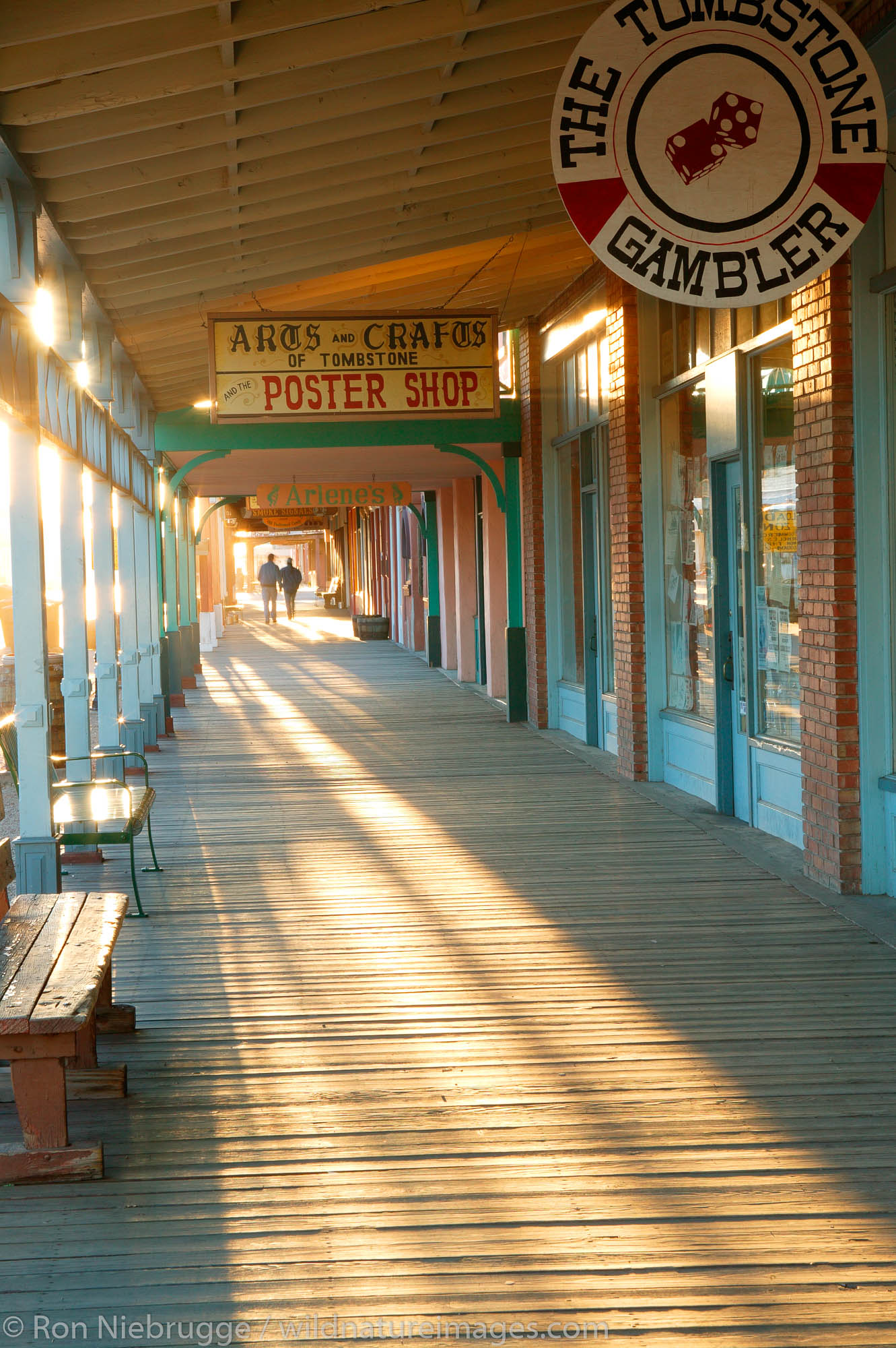 The main street (Allen Street) at sunrise in historic Tombstone, Arizona; site of the OK Coral gunfight.