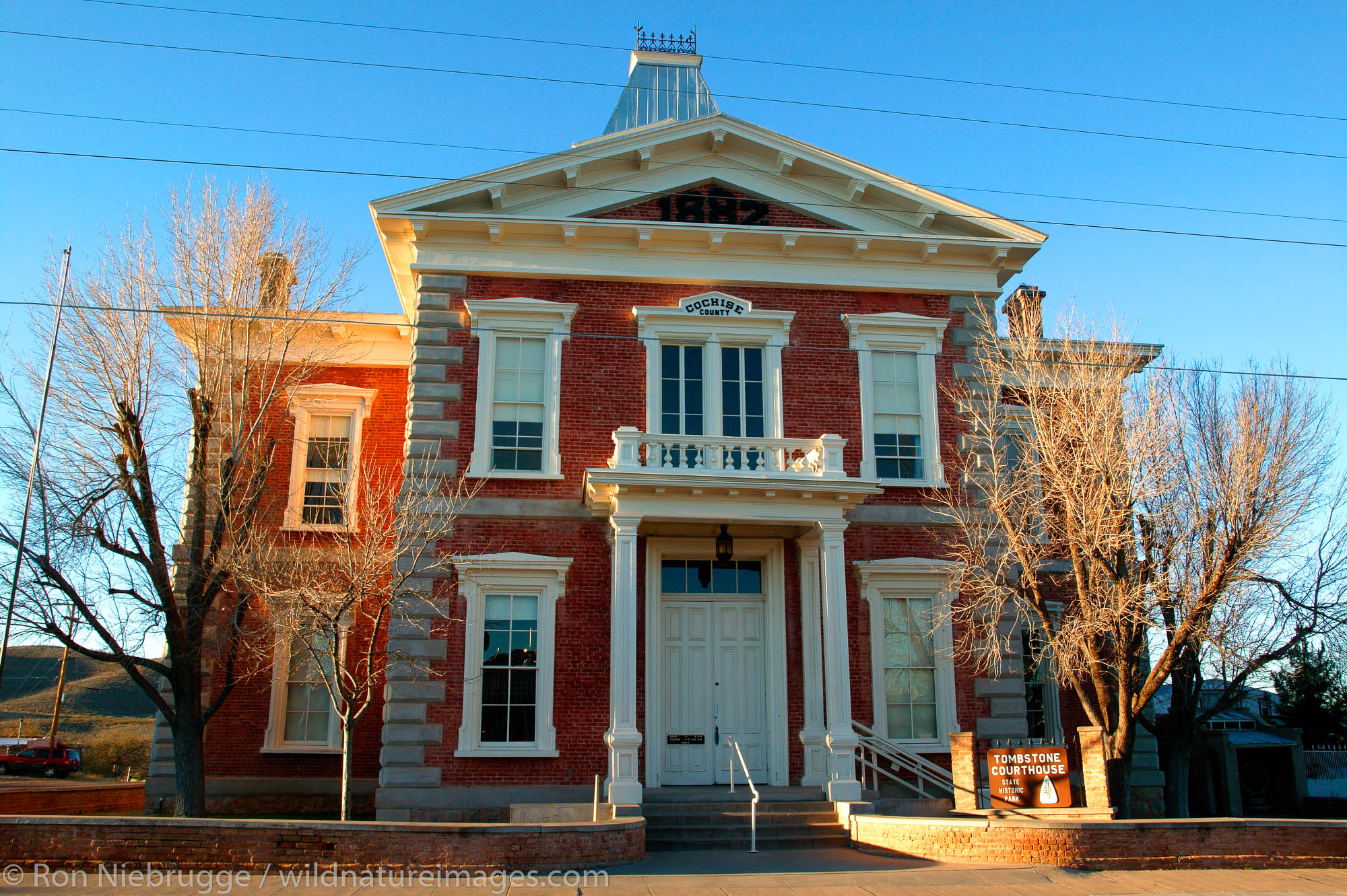 The Tombstone Courthouse State Park in Historic Tombstone Arizona, site of the OK Coral gunfight.