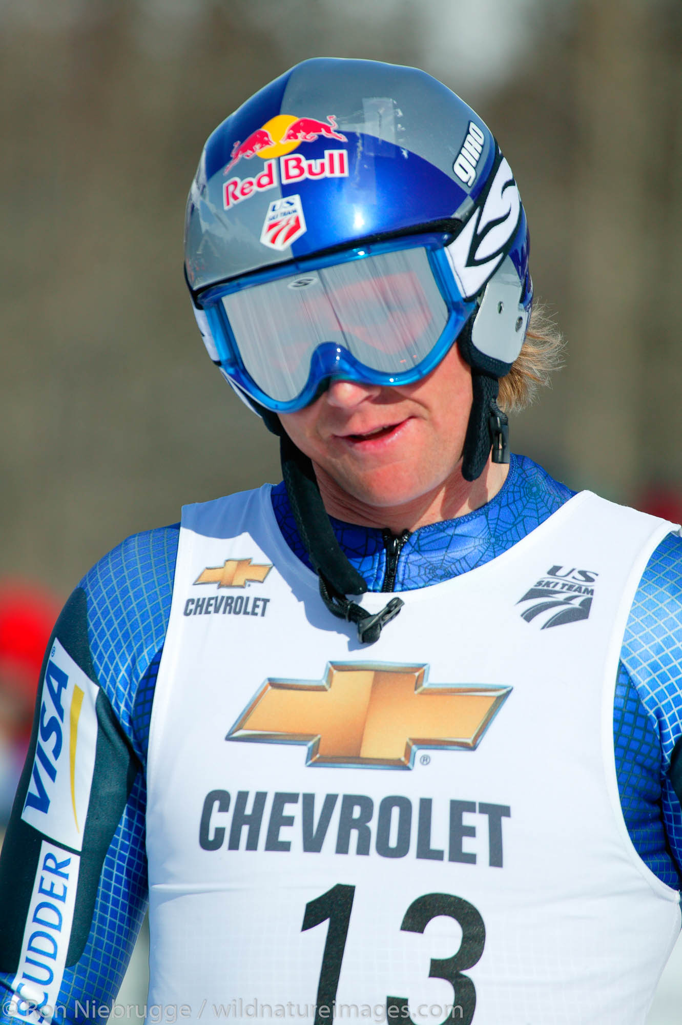 Daron Rahlves at the Downhill race during the 2004 Chevrolet U.S. Alpine National Championships, Alyeska Resort, Alaska.