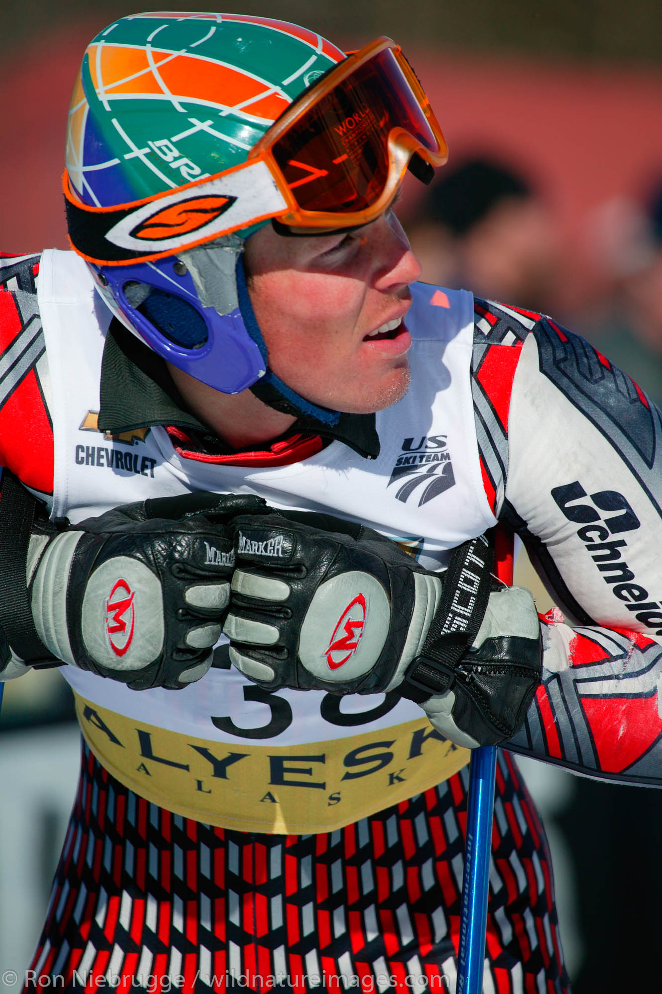 David Chodounsky at the Downhill race during the 2004 Chevrolet U.S. Alpine National Championships, Alyeska Resort, Alaska.