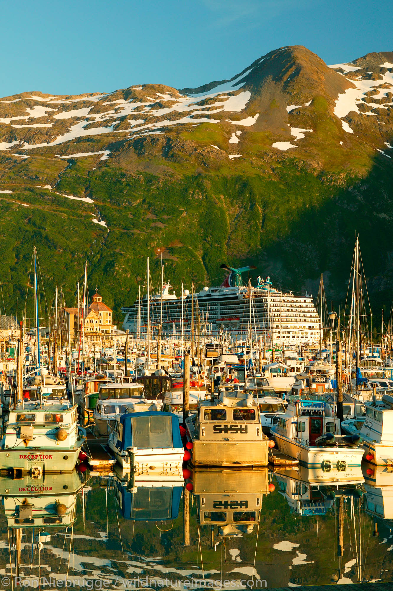 The small boat harbor Whittier, Alaska.