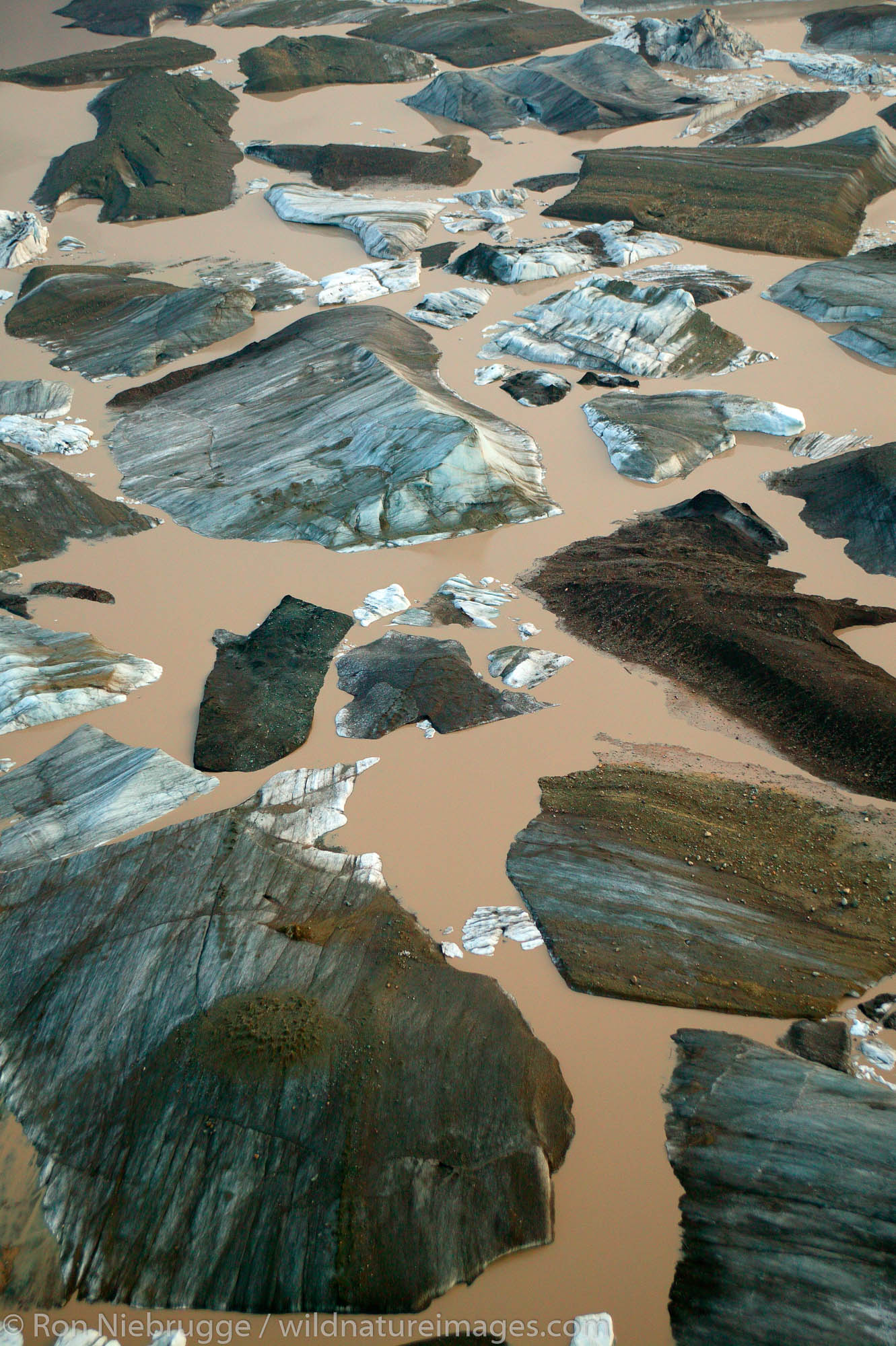 Icebergs from the Nizina Glacier, Wrangell-St. Elias National Park and Preserve, Alaska.