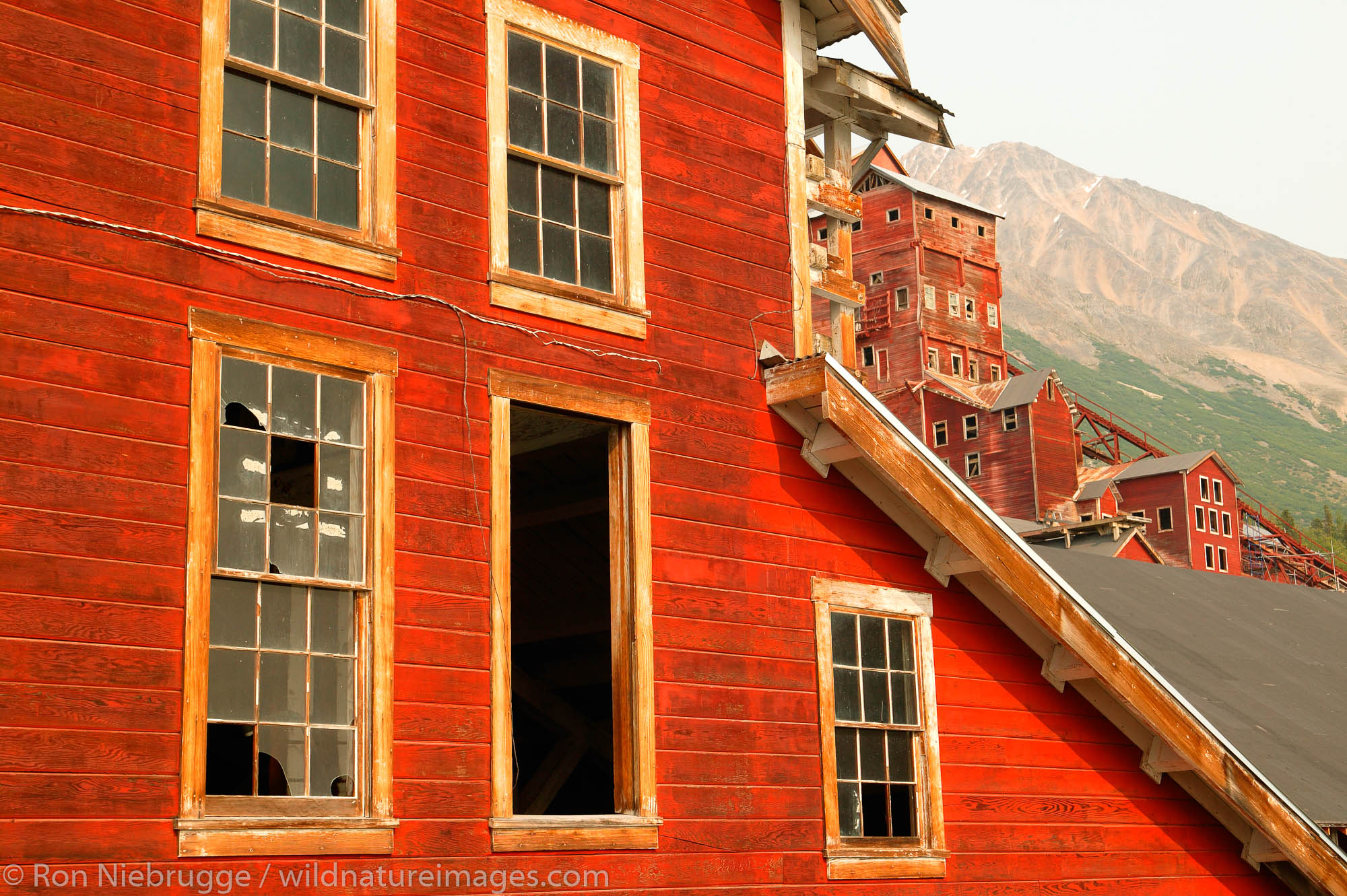 The historic Kennicott Mill built in 1907 by the Kennecott Copper Corporation near McCarthy, Wrangell-St. Elias National Park...