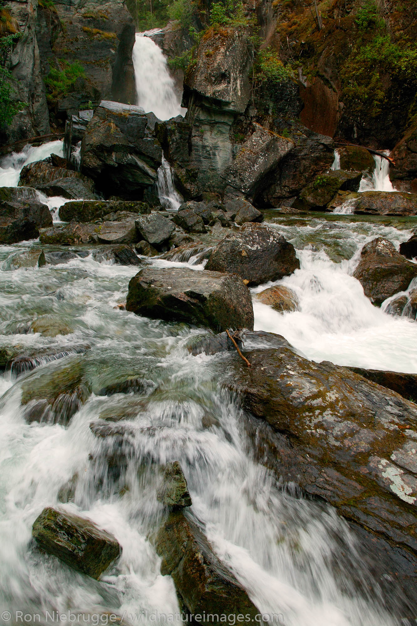 Liberty Falls State Recreation Site along the Edgerton Highway, near the Wrangell-St Elias National Park and Preserve, Alaska...