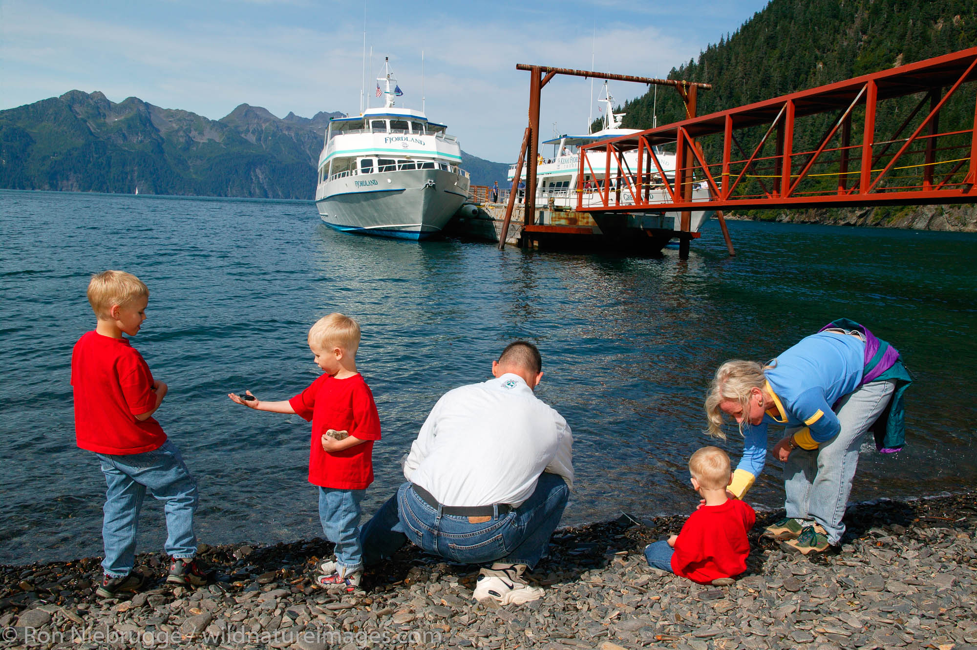 The Blomgren family Kenai Fjords Tours property on Fox Island Resurrection Bay near Seward Alaska.