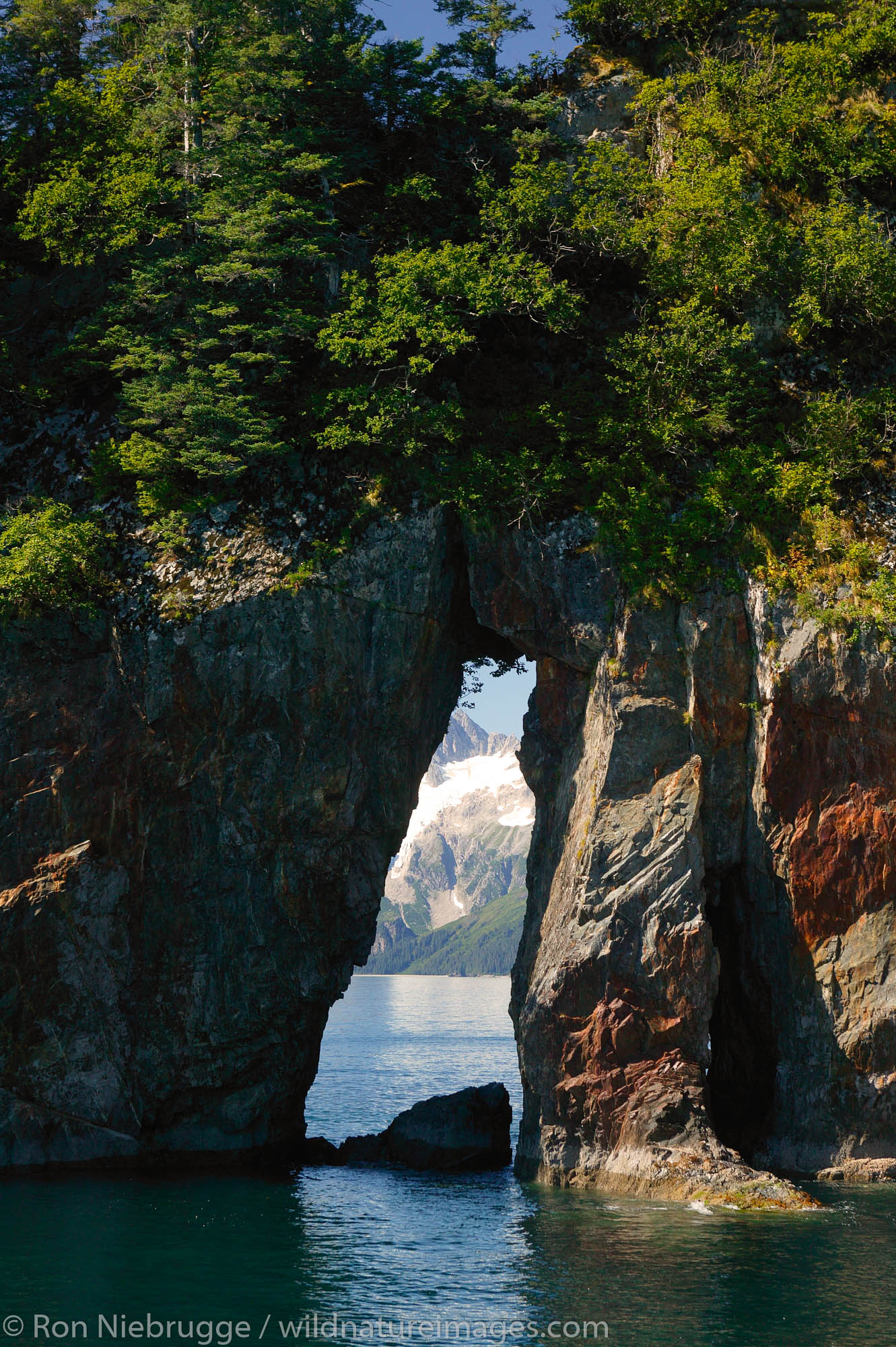 Three Hole Point at Three Hole Bay, Aialik Bay, Kenai Fjords National Park, Alaska.