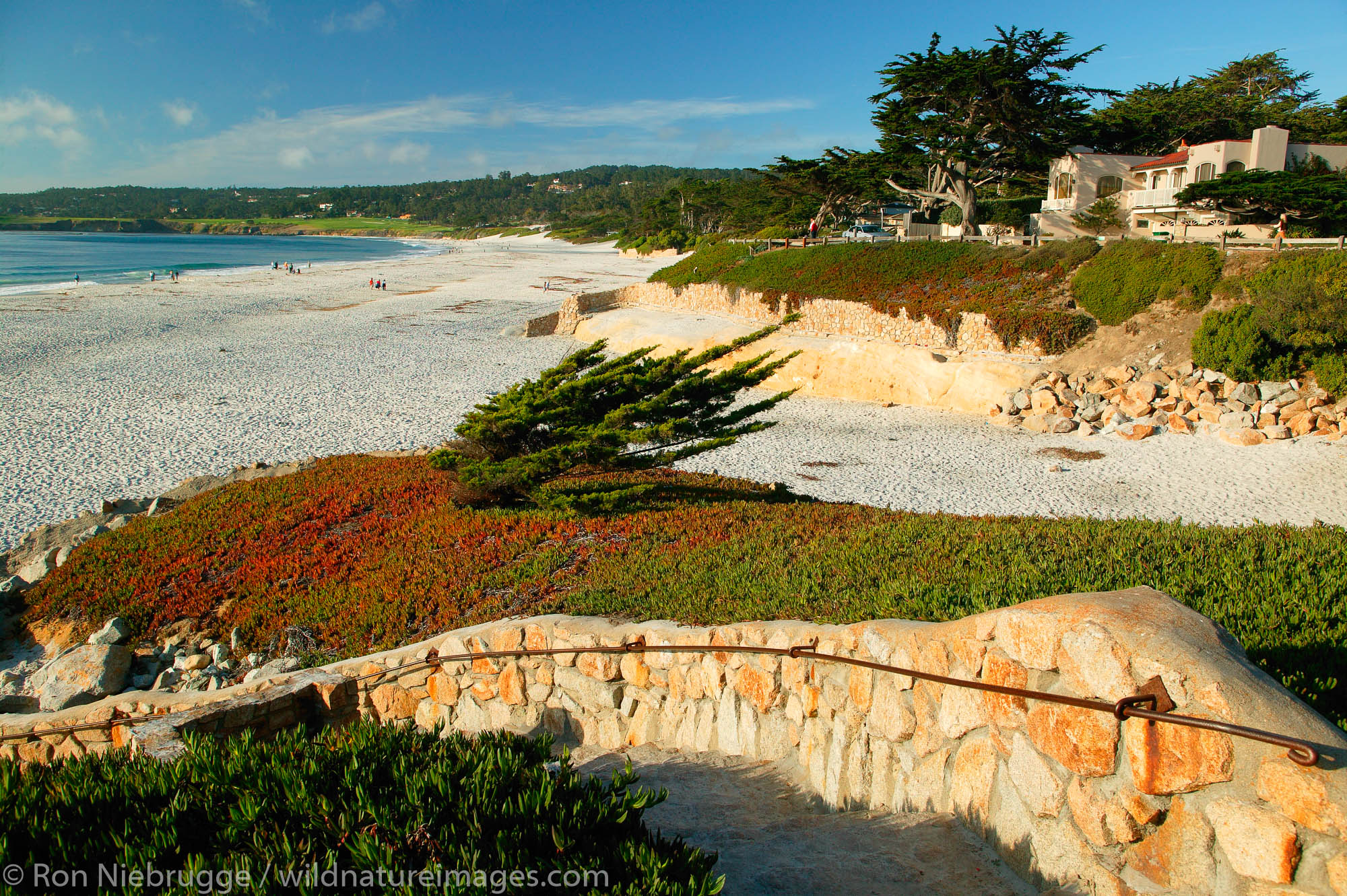 The beach and bay at Carmel By The Sea, California.