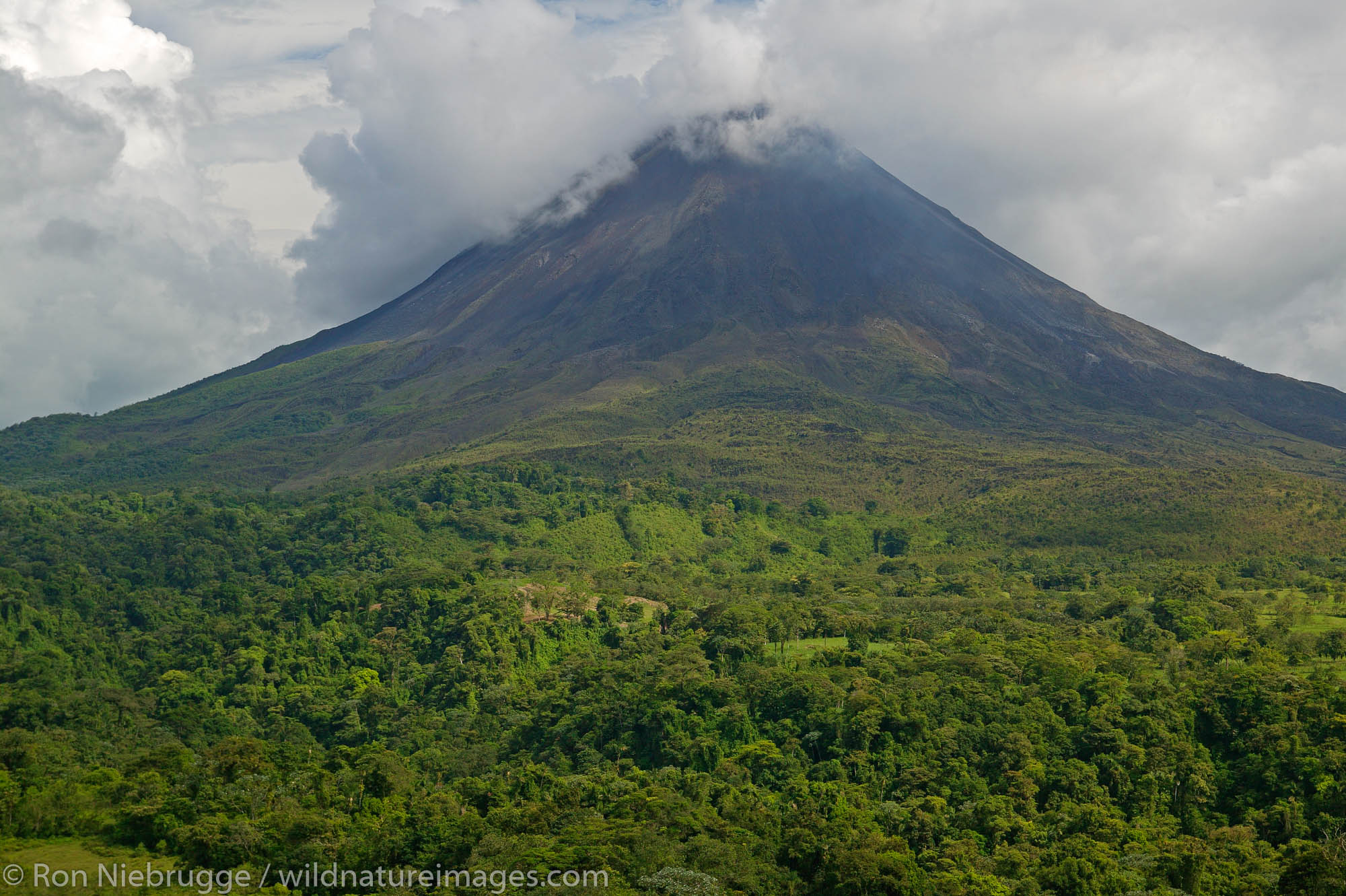 Arenal Volcano from near Lake Arenal, Costa Rica.