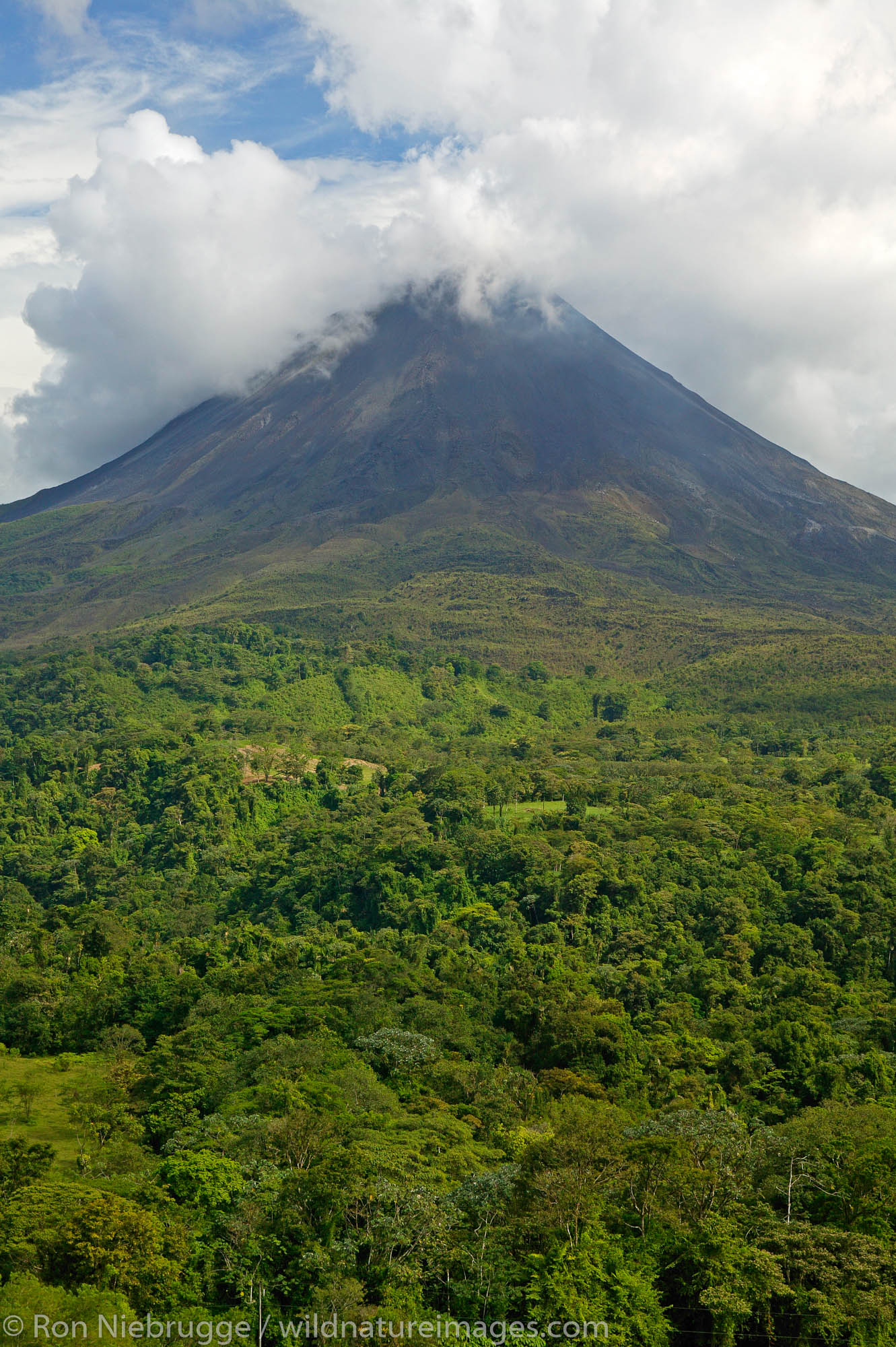 Arenal Volcano from near Lake Arenal, Costa Rica.