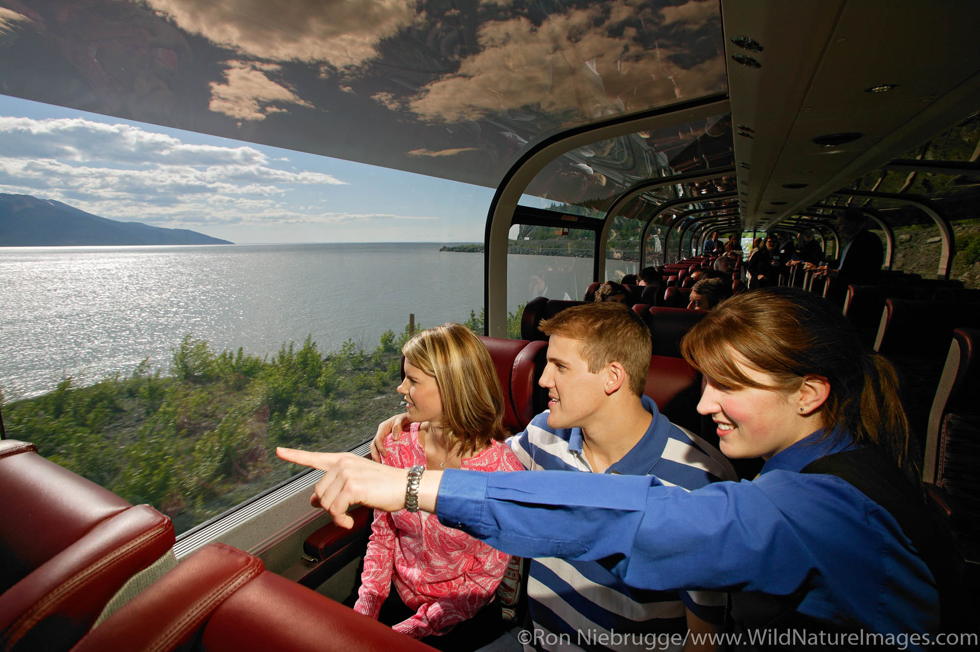 The first class passenger railcar on the Alaska Railroad, Anchorage, Alaska.