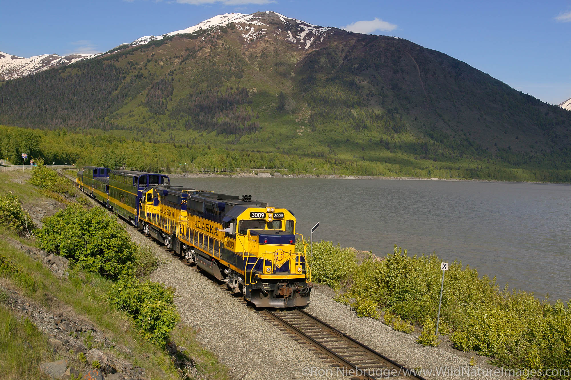 The first class passenger railcar on the Alaska Railroad, Anchorage, Alaska.