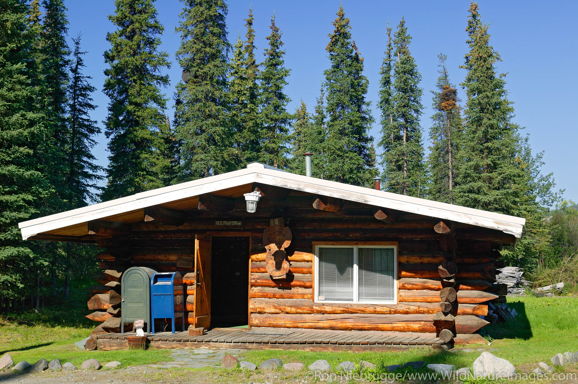 The Slana Post Office at the beginning of the Nabesna Road, Wrangell-St Elias National Park, Alaska.