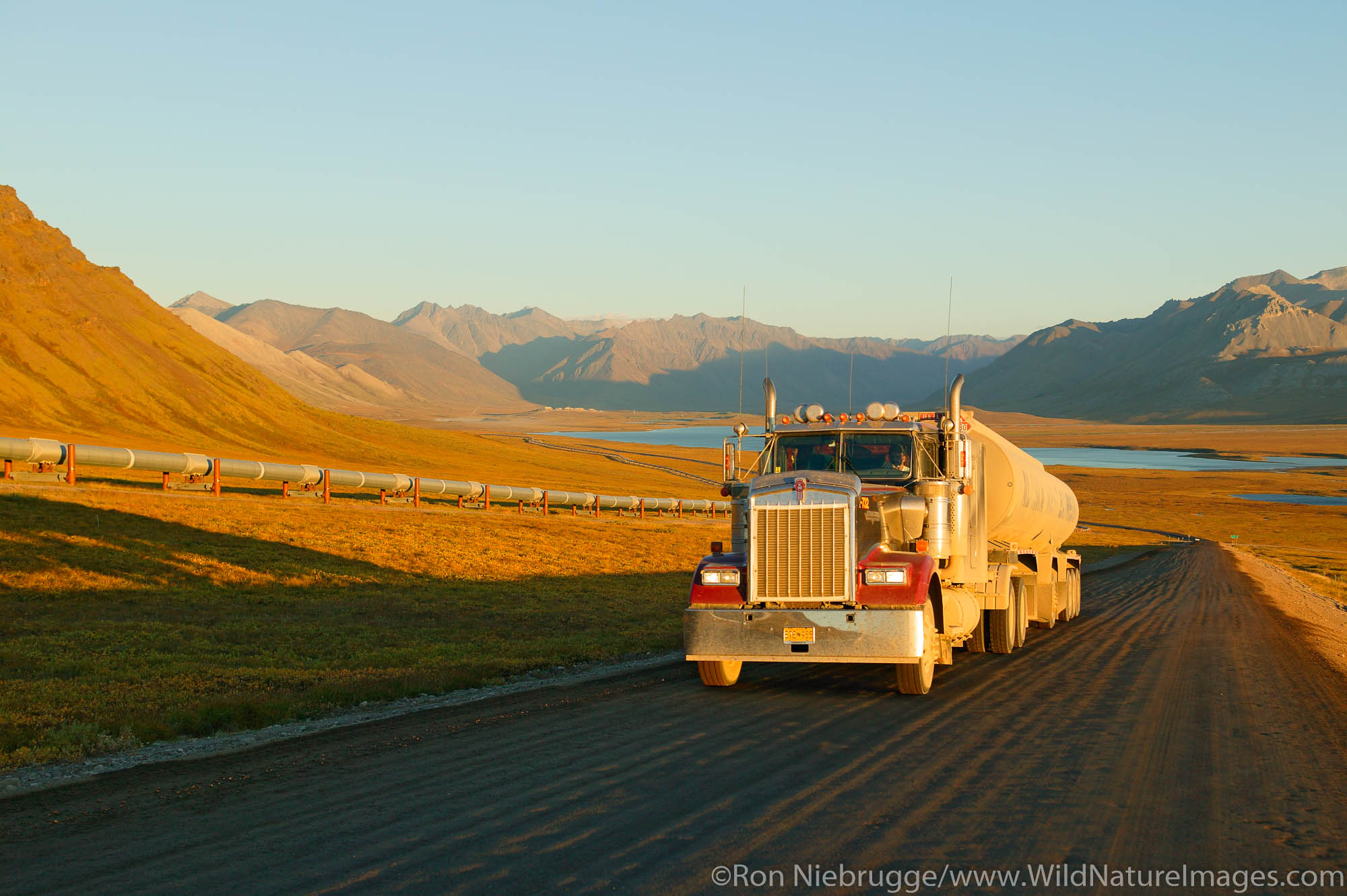 The Trans Alaska Pipeline, the Brooks Range and the Philip Smith Mountains along the western boundary of the Arctic National...